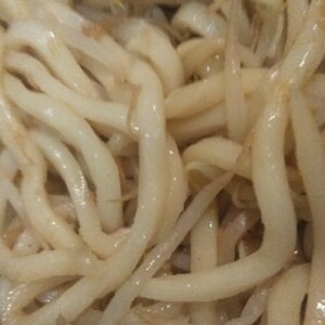 もやしおかか焼きうどん